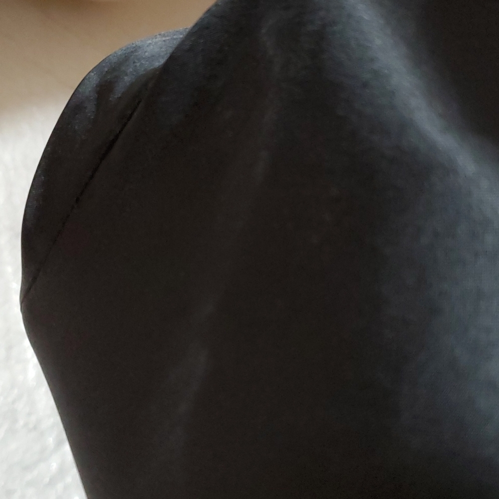 Victoria Secret Black Satin Robe Attached Belt - Picture 11 of 16